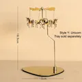 Goldener rotierender Einhorn Kerzenhalter Karussell mit Metallanhängern für Geschenke - Einhorn / Gold