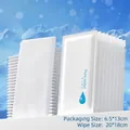 Individually wrapped pure water wet wipes with blue water drop design, 6.5x13cm pack - Four-side Seal 6.5x13 / White