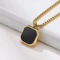 Met 60cm Ketting Goud/Zwart Emaille