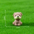 Mini brown resin puppy figurine for micro landscapes, size 2.8cm height x 2.2cm width - 12# Shar-Pei
