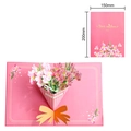Pink 3D Mother's Day popup card with floral bouquet and gold Best Wishes text - Bronzing Gladiolus Bouquet