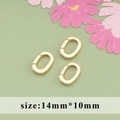 Three 14mm x 10mm 18k gold-plated oval lobster clasps for DIY jewelry making - M82407 Gold Oval Lobster Clasp