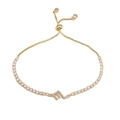 Detailed close-up of golden Scorpio zodiac bracelet with sparkling cubic zirconia inlay - Gold Scorpio