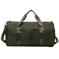 Large military green travel duffel bag with dual handles and adjustable shoulder strap - Army Green