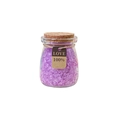 Himalayan crystal bath salts in a glass jar with a purple finish and Love tag - 110g / Light Purple