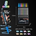 Lot de 8 marqueurs contour couleur à encre métallique argentée et pointe 1,2mm - 8 Couleurs Corps Noir