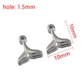 Pendentifs queue de baleine en acier inoxydable argenté pour bijoux DIY 1,5mm - Queue de Poisson en Acier