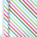 Colorful diagonal striped Kraft wrapping paper roll with festive matte finish for gift packing - Aluminized Diagonal Stripe / 43cmx3m