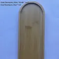 Oblong bamboo tray for succulent pots, measuring 24cm by 8cm with natural wood grain - Oblong Shape 24*8cm