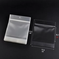 Clear self-sealing plastic jewelry bag with hanging hole, size 13.5x13.5cm and 8.3cm inner - 13.5*7.5+3 (Transparent) / 100 Pcs/Pack