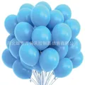 Set of 20 pieces light blue matte latex balloons 10 inch for wedding party decoration - Light Blue