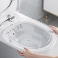 Deepened transparent sitz bath tub for toilet use, suitable for postpartum care - [PET] Transparent Color