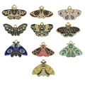 Set di 10 ciondoli colorati a forma di farfalla in smalto e metallo per gioielli fai-da-te - Set di 10 Farfalle