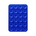 Blue rectangular 24-cup silicone suction pad for secure non-slip mobile phone mounting - Double-Sided Style (48-Suction Cup) / Blue