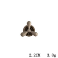Retro metalen vliegtuigmotor propeller broche met vintage zilveren afwerking voor accessoires - Antiek Zilveren Propeller