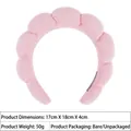 Pink plush headband dimensions 17x18x4cm, lightweight 50g soft flannel for face washing - 2# Towel Cloth Pink Headband