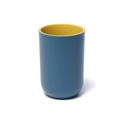Minimalist dual-color plastic mouthwash cup with blue exterior and yellow interior - 301-400ml / Dark Blue