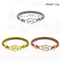 Bracciali in acciaio inossidabile intrecciato in oro, argento e finitura oro rosa - Stile Semplice a Maglia (Type L)