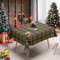 Elegant red and green plaid tablecloth for Christmas decoration and dining table decor - Bright Red Green Plaid (TQZB01-5)