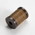 Brown 0.4mm waxed round thread on a brown plastic spool for leather hand sewing - 0.4mm/110m / #3 Khaki
