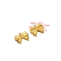 Golden stainless steel bow pendant charms for jewelry making, size 16mm by 13mm - 16*13mm Standard Bow 1.7mm Single Hole / Gold