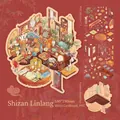 DIY classical Chinese desk scenery sticker pack with PVC elements and backboard - Poetic Hairpins (Gilded Encounter)