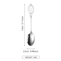 Vintage stainless steel spoon variant with 13cm length and decorative oval handle detail - Silver Spoon
