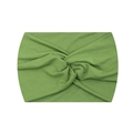 Grass green twist wide headband made of soft elastic knit fabric for yoga and fitness - Grass Green