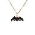 Collana di pipistrello di Halloween con occhi rossi e ciondolo fantasma su catena d'oro - Collana di Pipistrello