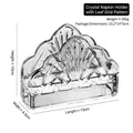 Minimalist transparent crystal glass napkin holder with geometric pattern 13x4.5x10cm - Glass Napkin Holder - Triangle Nine-Leaf Lattice