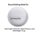 Weiße runde 5-Zoll-Backform aus Silikon mit 50 mm Höhe für DIY-Kuchenherstellung - Runde Kuchenform 5 Zoll Weiß