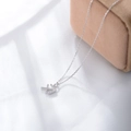 Silver S925 necklace featuring a sparkling diamond-set letter X pendant for women - Sagittarius Silver Color