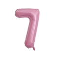 Giant 40-inch pink gradient number 7 foil balloon with metallic finish for birthday party - Number 7 / Pink