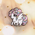 Cute winged unicorn acrylic pin in pastel colors for girls' backpack decoration - 11 Flying Unicorn