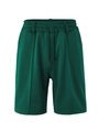 Men's mesh pineapple weave gym shorts in dark green with elastic drawstring waist - S / Green