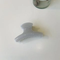 Detail view of a minimalist dusty purple hair claw clip on a clean white surface - Medium-8cm / Grey/White