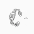 Anello regolabile stella e luna in acciaio inossidabile argento da 1,7cm - Colore Acciaio (Stile 029) / 1.7cm (Regolabile)
