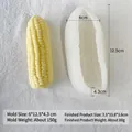 Corn shaped silicone mold for DIY candles with realistic kernel texture and yellow finish - B48 Small Corn