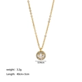 Dettaglio della collana di zirconi con catena da 40+5cm e ciondolo da 0,94cm di diametro - Pendente in Strass Pavé Tondo (YYN023087)
