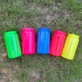 Sublimation 12oz colorful frosted glass mason jars with bamboo lids in a grassy setting - 16OZ Fluorescent Color (Color Note)