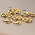 Pendientes de plata S925 con circón negro en tamaños de 5mm a 12mm sobre fondo texturizado - Oro Con Diamante De Imitación Negro