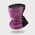 Breathable ice silk sun protection neck gaiter in purple and red heather sport fabric - Sport Style Bright Pink (8123)