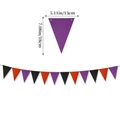 Halloween Dreiecksgirlande in Schwarz Orange und Lila aus Filz für die Partydeko - Schwarz Orange Lila Dreieck Banner / 12er-Set