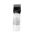 Transparente Haarfärbeflasche mit schwarzen Punkten und praktischem Kamm-Applikator - G1010 Flasche / Schwarze Polka Dots