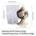 Molde de silicona para vela de vestido floral y figura de dama elegante terminada - Banquete de Rosas GJ-276