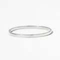 Polished silver stainless steel bangle with hidden clasp in a minimalist mirror finish - Flat Hinge Style (PAS1041)