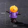 Miniature glowing pumpkin scarecrow figurine for Halloween decor, height 3.6cm - Style 6 Scarecrow