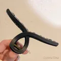 Pince à cheveux noire mate au design croisé minimaliste d'une longueur de 11 cm - 21# Noir Croix