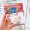 Weiße Rose Pinch-Spielzeug mit Streuseln in Verpackung, Größe 6,5x6,5x4cm und 102g - Kuchen Rosa