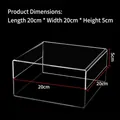 U-shaped clear acrylic storage shelf, 20x20x5cm transparent riser for cabinet organization - 20x20x5cm (4mm)
